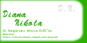 diana nikola business card